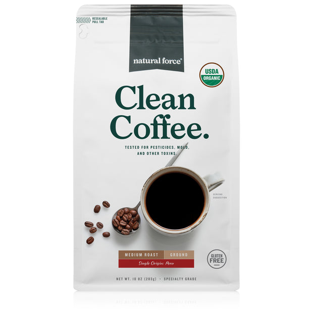 mold free mycotoxin free clean coffee 10 ounce oz ground front
