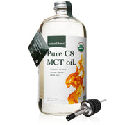 pure c8 mct oil with convenient no spill pour spout
